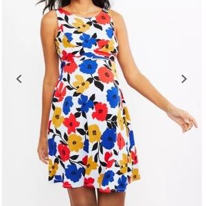 NWT Motherhood Maternity Bold Floral Dress Small
